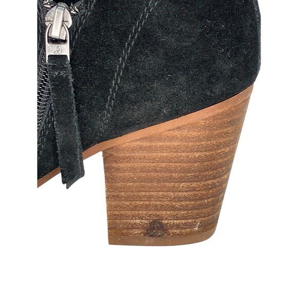 Sam Edelman Shoes Womens Size 9 Black Suede Side Zip‎ Ankle Booties Comfy - Picture 12 of 15
